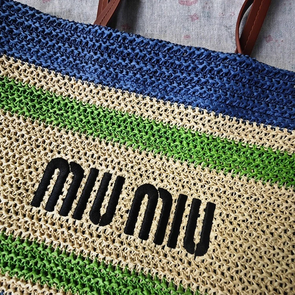 Miu Miu Embroidered Letter Logo Tote Bag - Picture 8 of 9